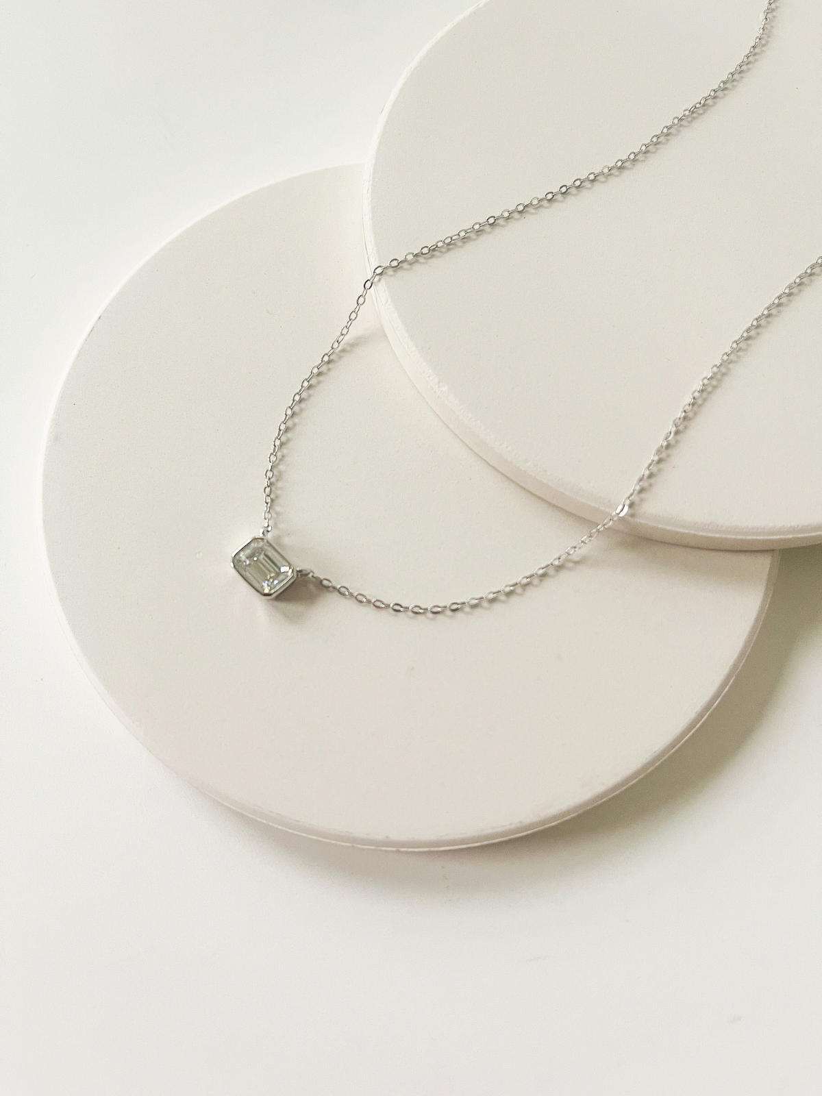 Marlowe Moissanite Pendant Silver