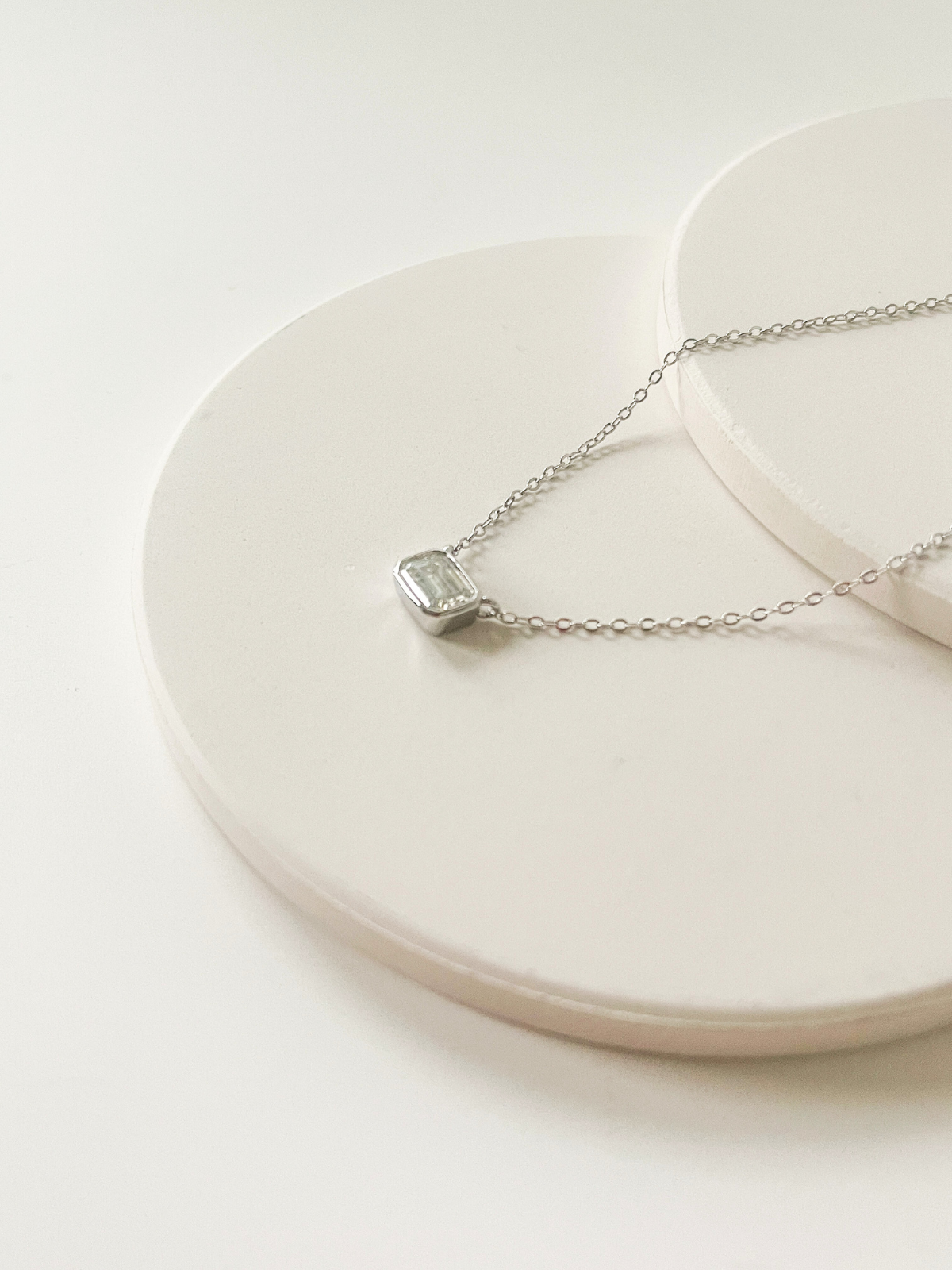 Marlowe Moissanite Pendant Silver