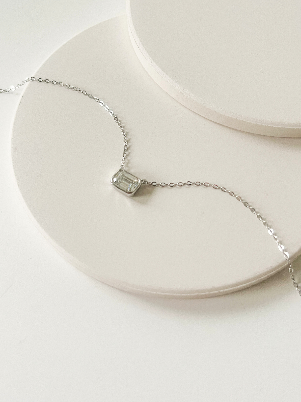 Marlowe Moissanite Pendant Silver