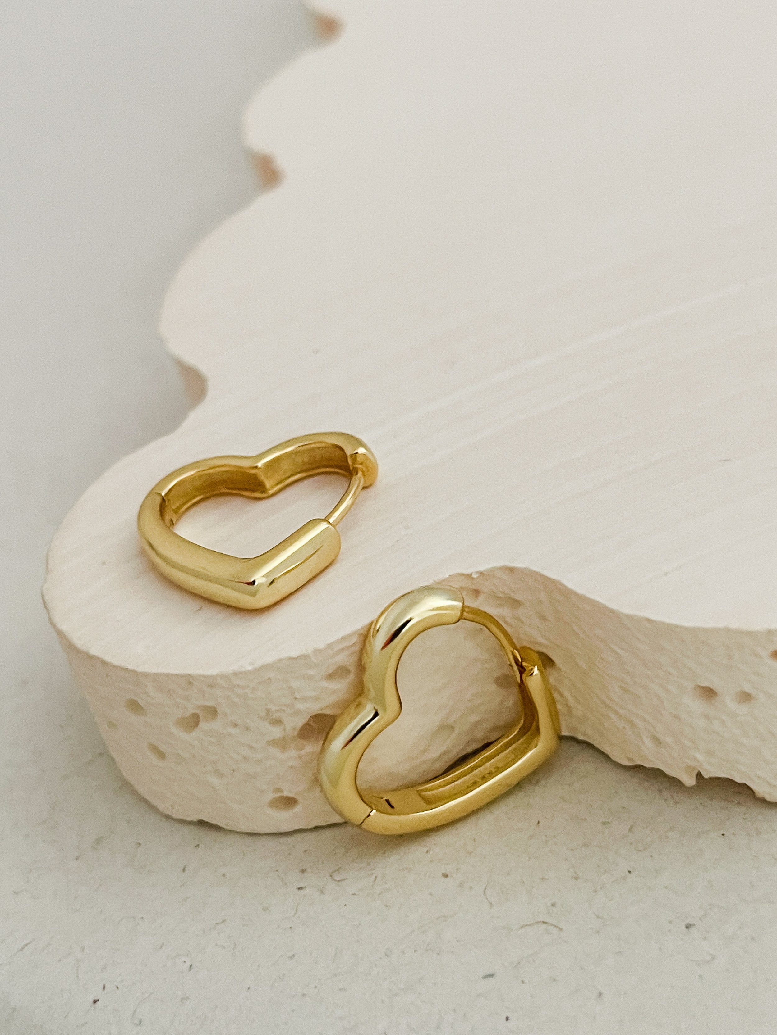 Esme Heart Hoops Gold