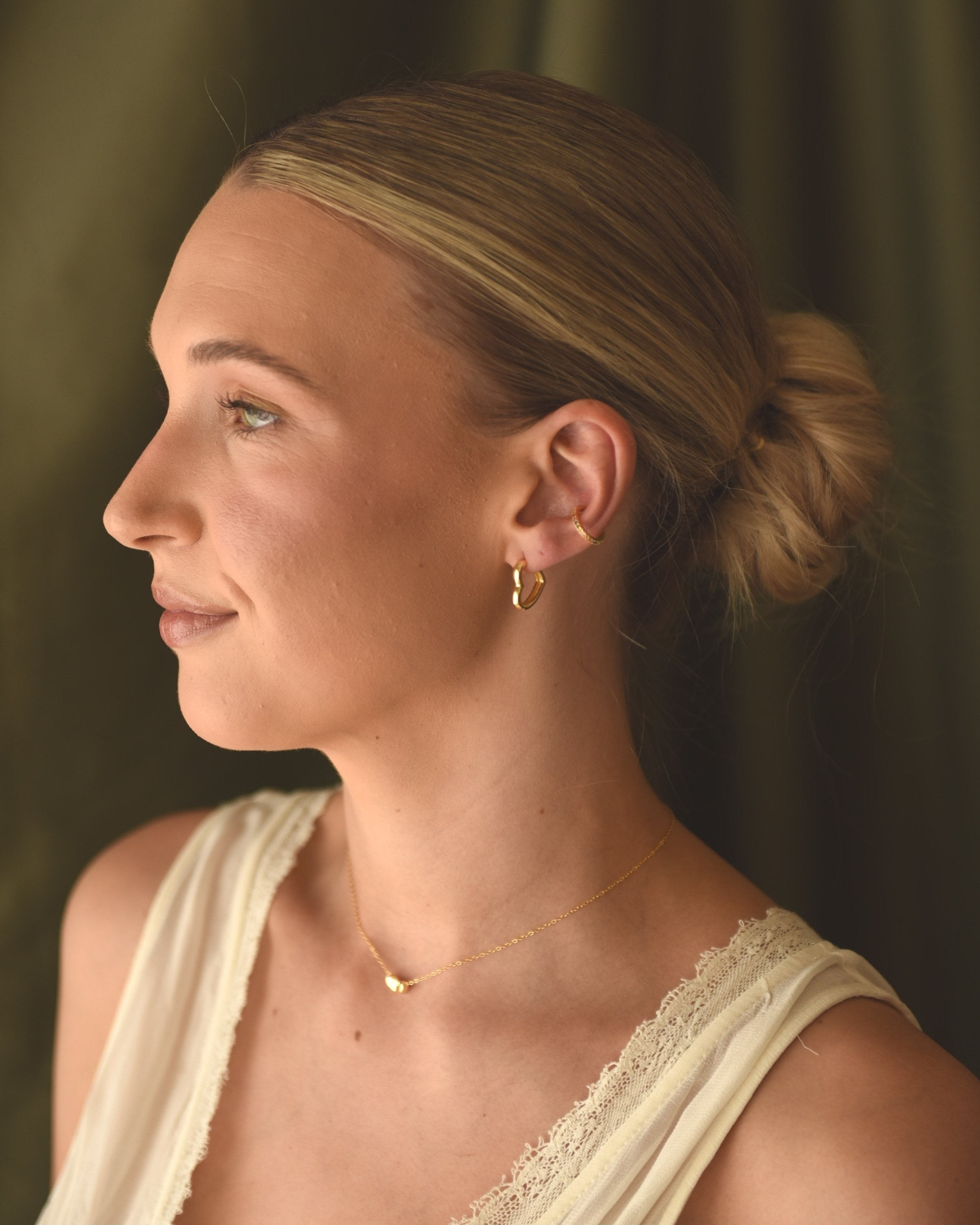 Esme Heart Hoops Gold