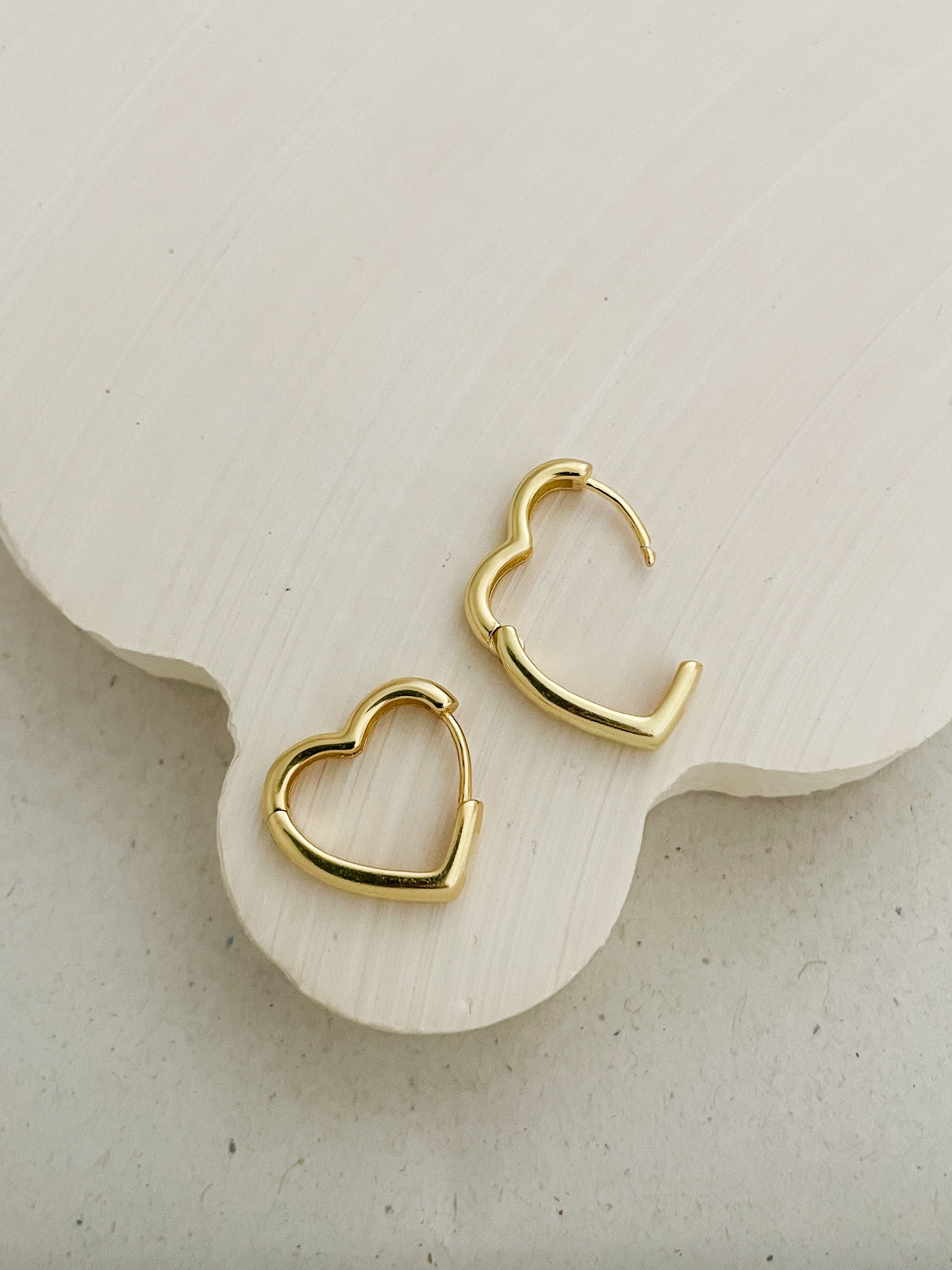 Esme Heart Hoops Gold