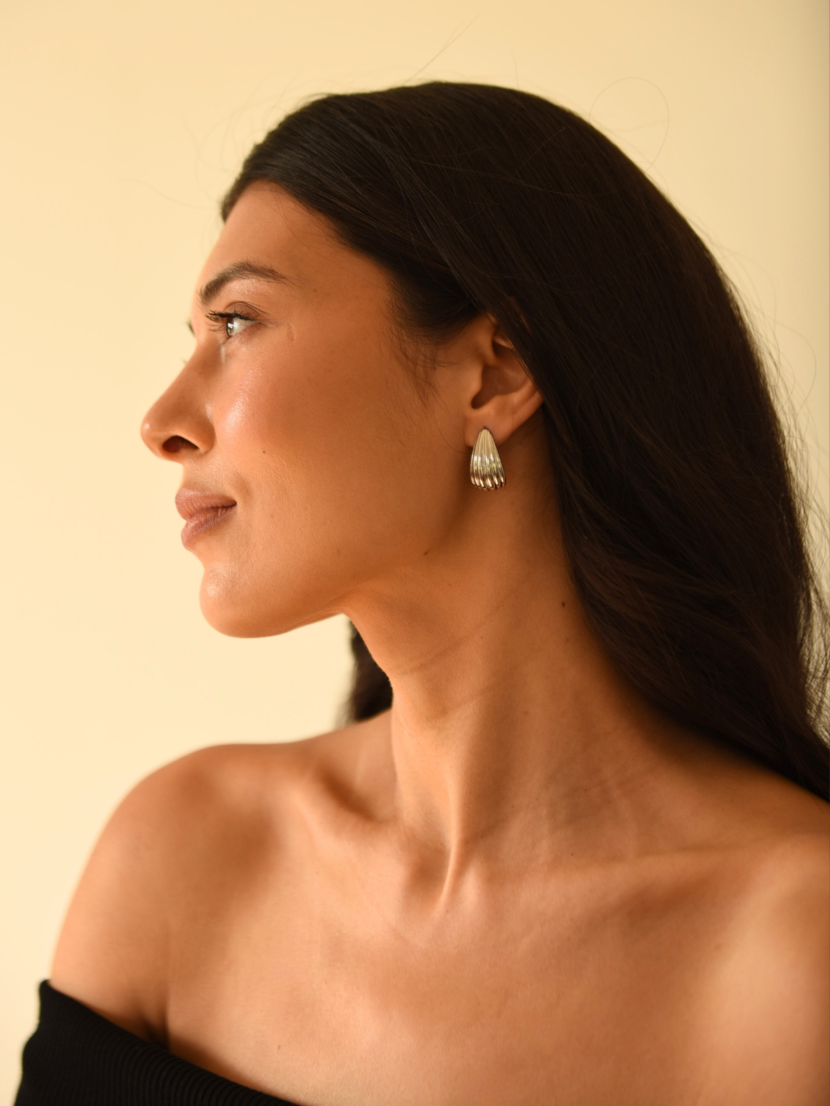 Mira Petal Earrings Silver