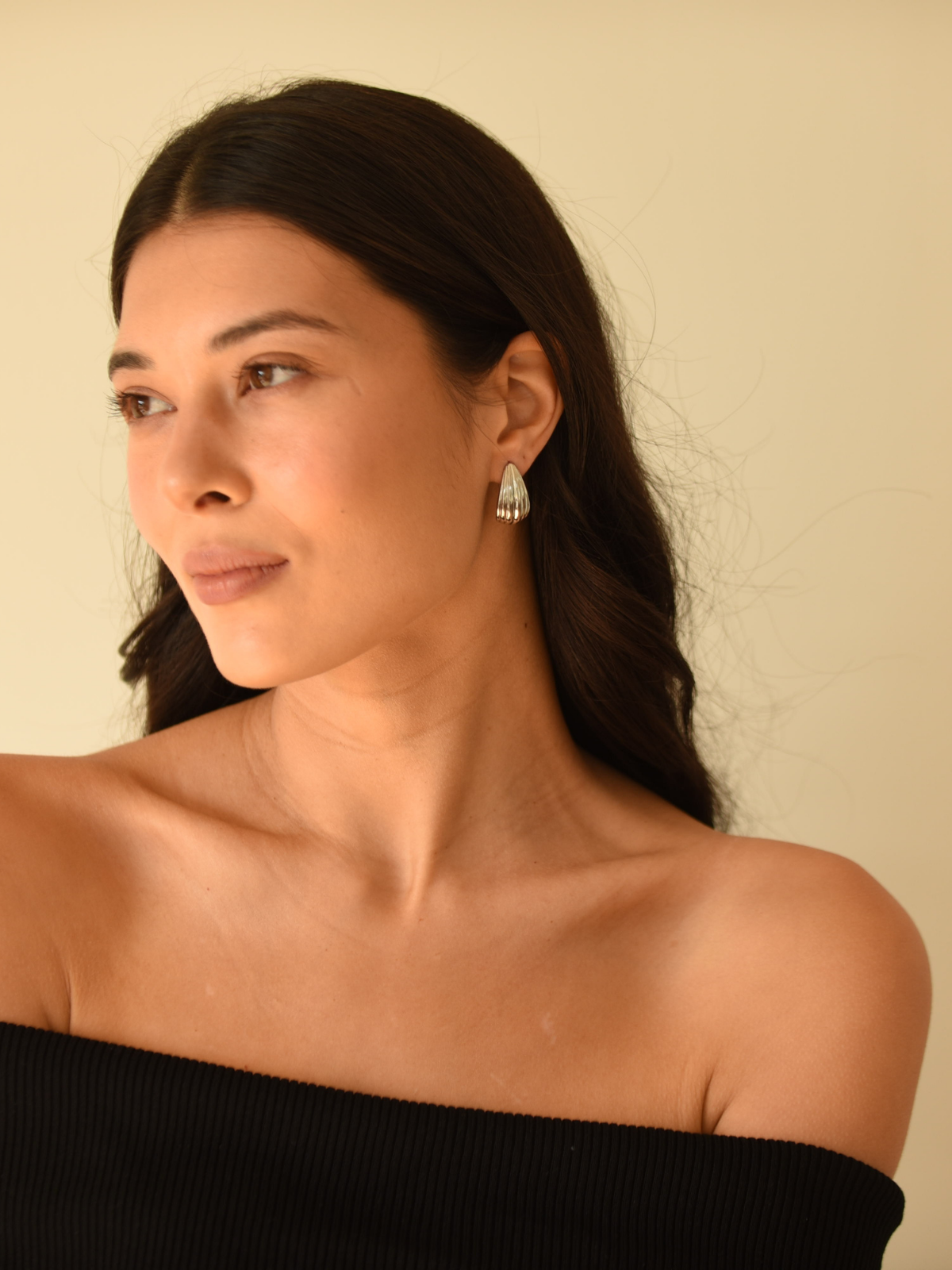 Mira Petal Earrings Silver