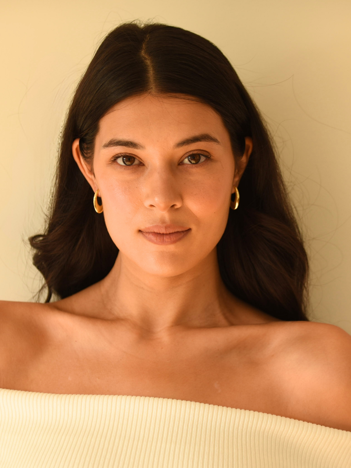 Selene Oval Hoops Gold
