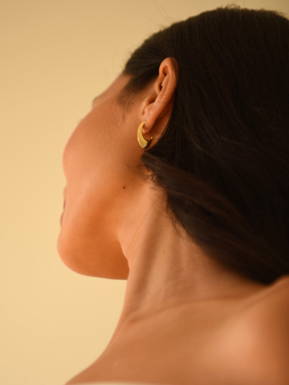Selene Oval Hoops Gold