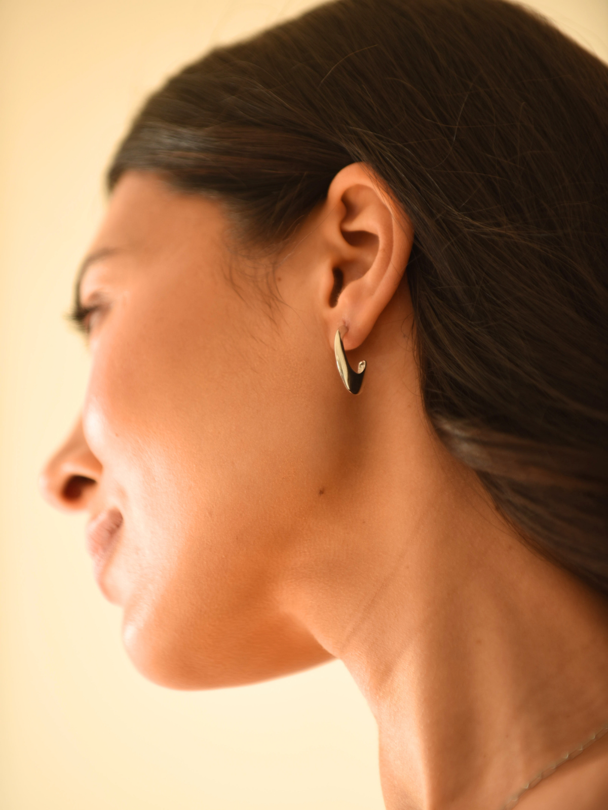 Selene Oval Hoops Silver